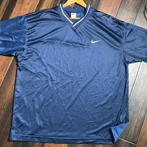Nike V Neck  Blue Jersey like Dri  Fit  shirt Sz XXL